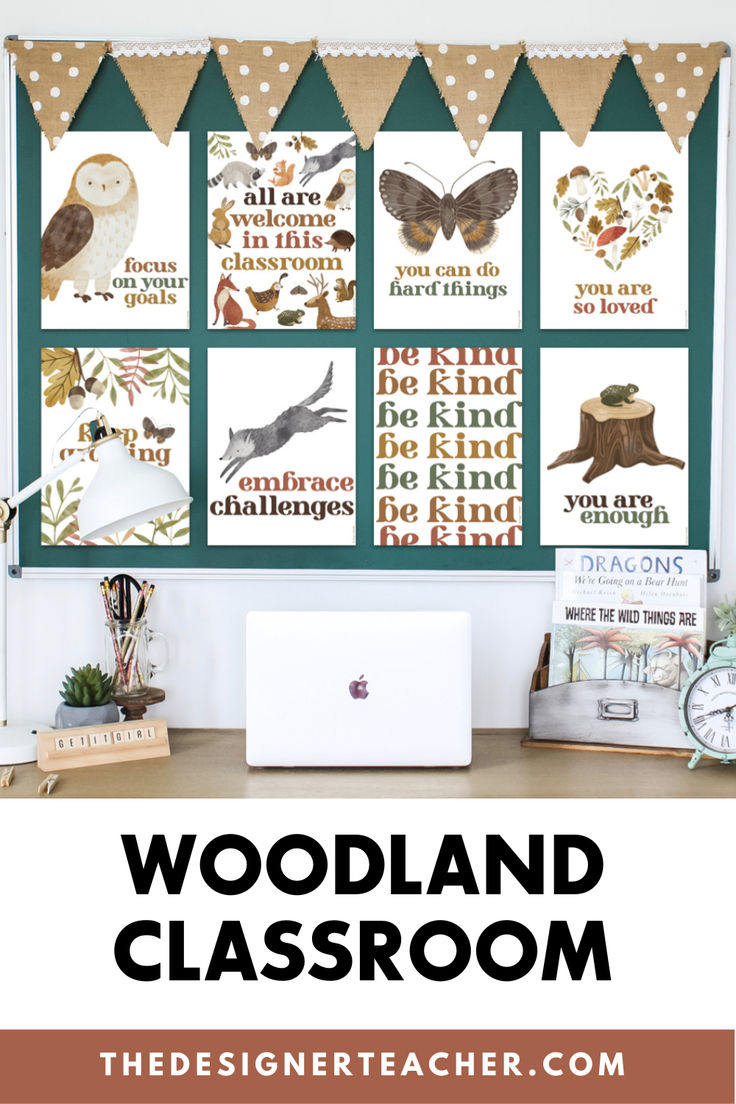 the woodland classroom is filled with pictures and text that says, woodland classroom on it