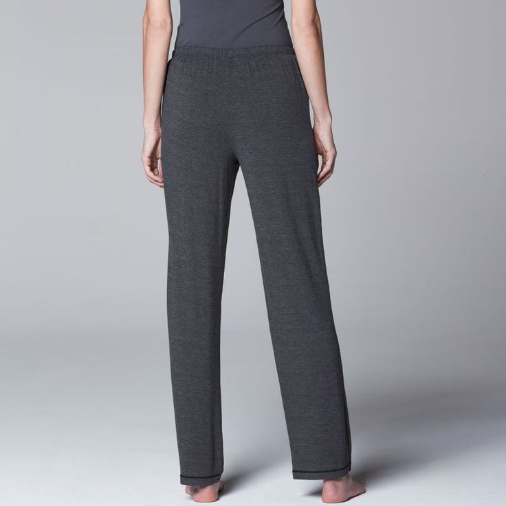 These Simply Vera Vera Wang pajama pants add sophisticated style and complete comfort to your sleepwear collection.Bow accentSuper soft constructionFIT & SIZING30-in. inseamRelaxed fitElastic waistbandFABRIC & CARERayon/spandexMachine washImported Size: Medium. Color: Blue. Gender: female. Age Group: adult. Pattern: Solid. Stretch Loungewear Pants With Straight Hem, Stretch Straight Hem Pants For Loungewear, Stretch Pants With Straight Hem For Loungewear, Relaxed Fit Straight Leg Sleep Pants, Loungewear Sleepwear Trousers With Elastic Waistband, Sleepwear Trousers With Elastic Waistband For Loungewear, Elastic Waistband Trousers Sleepwear For Loungewear, Comfort Stretch Loungewear Pants With Straight Hem, Comfort Stretch Full Length Lounge Pants