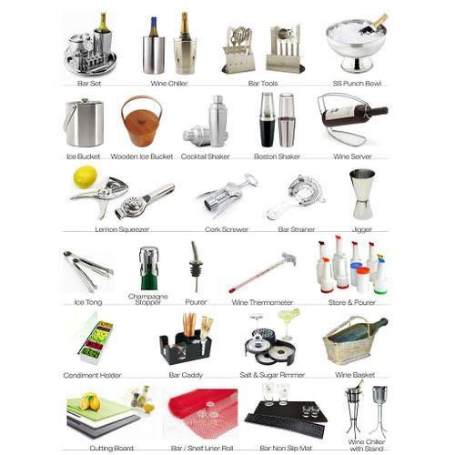 an image of kitchen utensils that are labeled in the following words and pictures