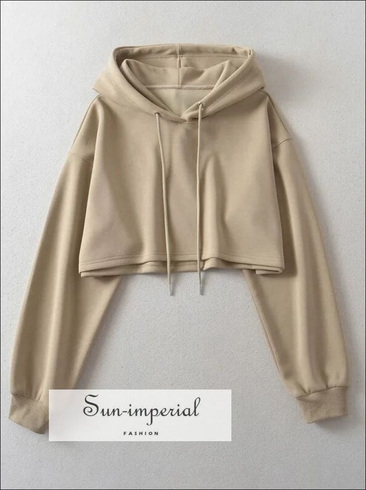 Women’s Drop Shoulder Cropped Hoodie Sweatshirt Sun-Imperial United States Stylish Sweatshirts For Women, Hudi Item Girl, Trendy Hoodies Women, Tops For Women Winter, Crop Hoodies, Trendy Sweater, High Waist Short, Trendy Sweaters, Crop Top Casual