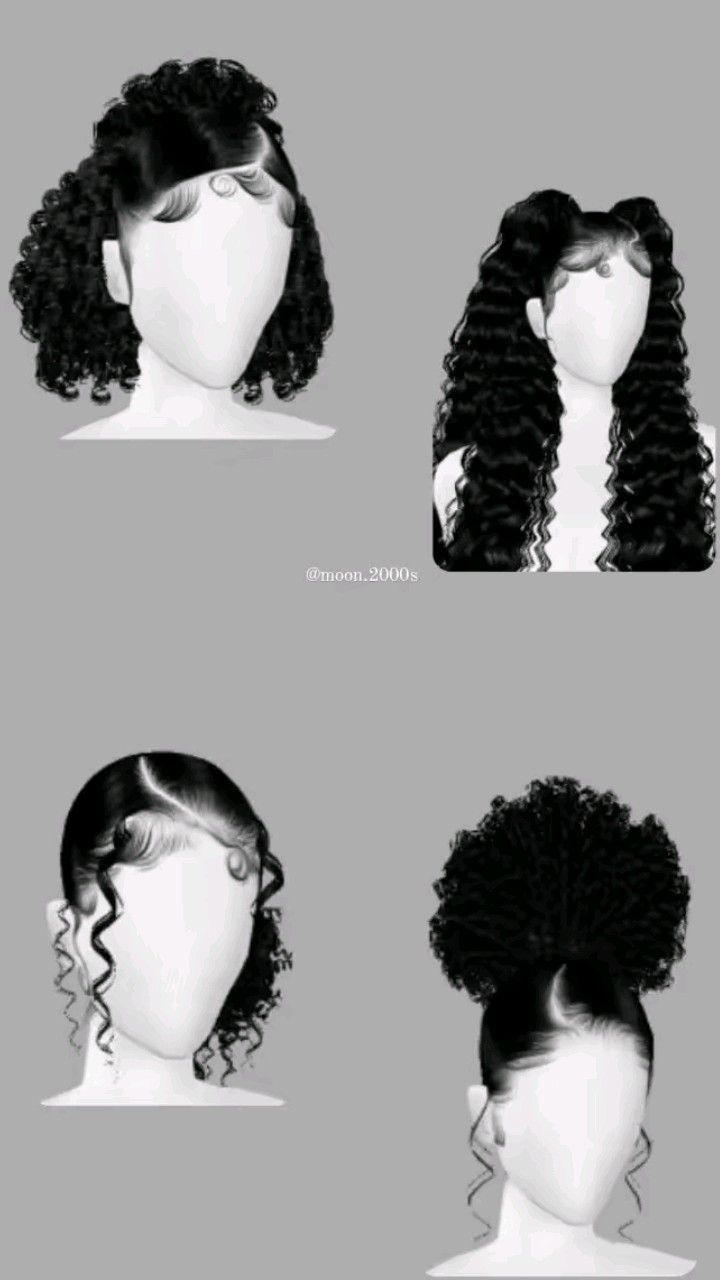 Imvu Hairstyles, Quick Curly Hairstyles, Virtual Hairstyles, Mixed Curly Hair, Hair Inspiration Long, Quick Natural Hair Styles, Goddess Braids Hairstyles, Cute Curly Hairstyles, Hairstyles For Layered Hair