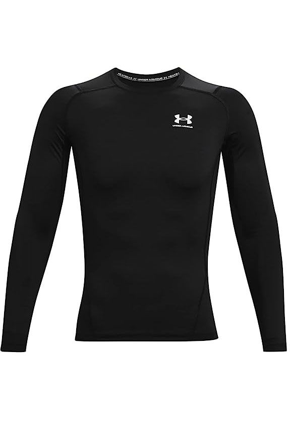 - 84% Polyester, 16% Elastane
- Imported
- Super-light HeatGear fabric delivers superior coverage without weighing you down
- Mesh underarm & back panels for strategic ventilation
- Material wicks sweat & dries really fast
- Ergonomic design keeps seams off high abrasion areas & increases durability
- Compression: Ultra-tight, second-skin fit.
- UPF 30 protects your skin from the sun's harmful rays Under Armour Store, Compression Shirt Men, Under Armour Apparel, Push Your Limits, Mens Wear, Compression Shirt, Under Armour Shirts, Under Armour Men, Branded Shirts