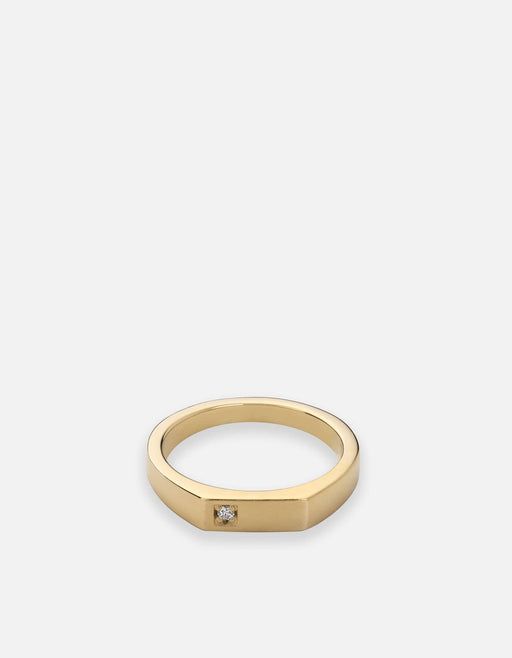 Slim Geo Ring w/Diamond, Gold Vermeil | Women's Rings | Miansai Miansai Bracelet, Diamond Ring Gold, Women's Rings, Back Bag, Unique Wedding Bands, Fine Earrings, Gold Diamond Rings, Cuff Earrings, Small Accessories