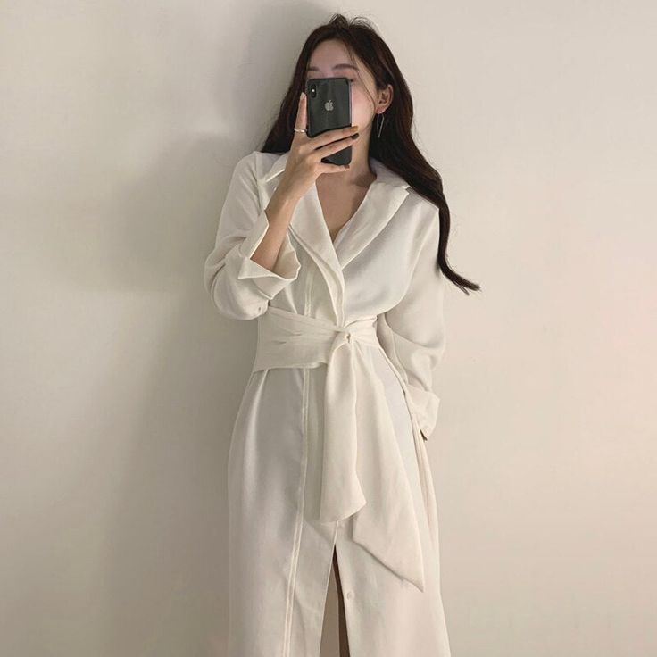 Minimalist Autumn, Belted Wrap Dress, Christmas Dress Women, Loose Dresses, Pantsuits For Women, Long Shirt Dress, White Shirt Dress, Party Dress Long, Loose Dress