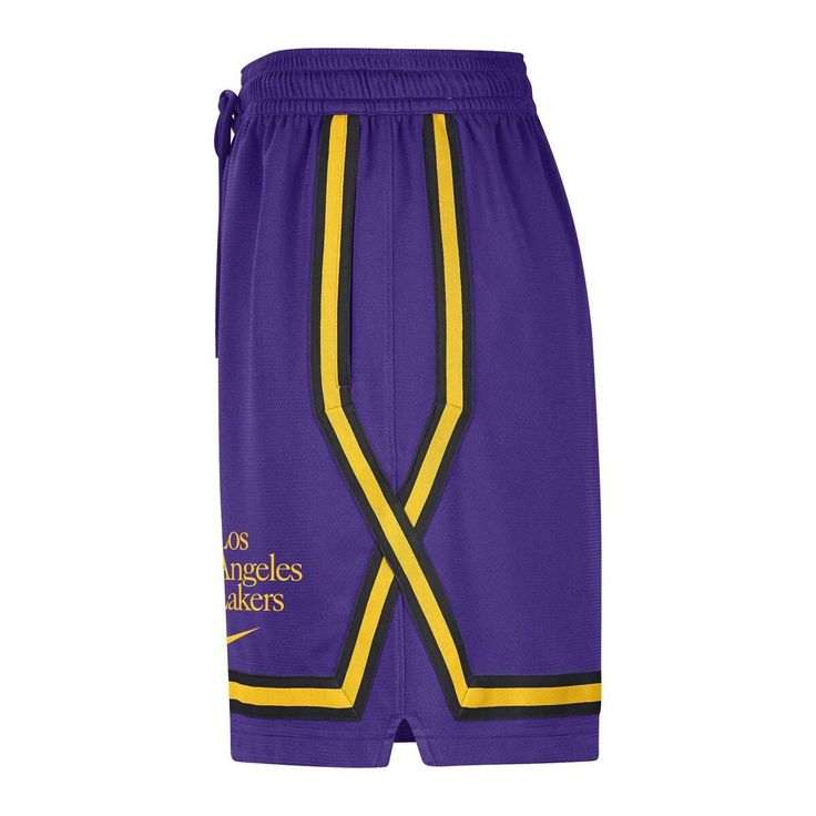 A casual display of your Los Angeles Lakers spirit is just what these Nike Authentic Crossover Fly shorts provide. Dri-FIT technology evaporates moisture and sweat to remain comfortable, dry and fresh. Understated Los Angeles Lakers graphics and details give your team gear an authentic touch. Sewn-on stripes Dri-FIT technology wicks away moisture Officially licensed Elastic waistband Brand: Nike Two side pockets Imported Machine wash with garment inside out, tumble dry low Heat-sealed graphics S Team Spirit Sports Shorts, Nike Shorts For Sports Events, Nike Sportswear Shorts For Sports Events, Nike Athletic Shorts For Sports Season, Nike Athletic Shorts With Built-in Shorts For Sports Season, Nike Moisture-wicking Shorts For Sports Events, Nike Short Bottoms For Sports, Nike Go-dry Shorts For Sports Events, Nike Moisture-wicking Bottoms For Sports Events