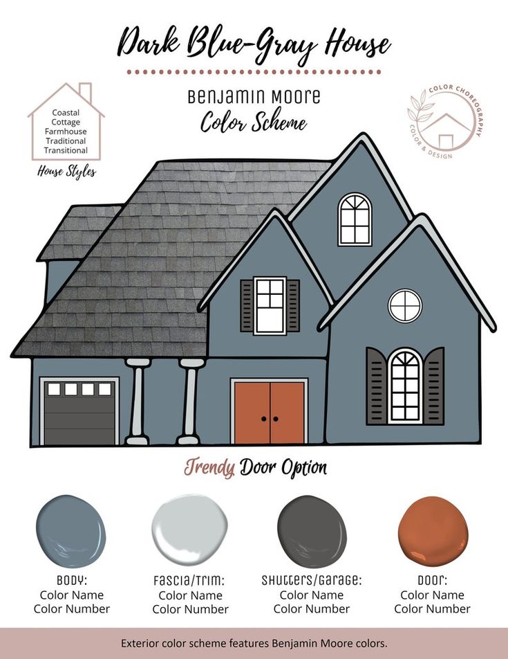 the color scheme for a gray house