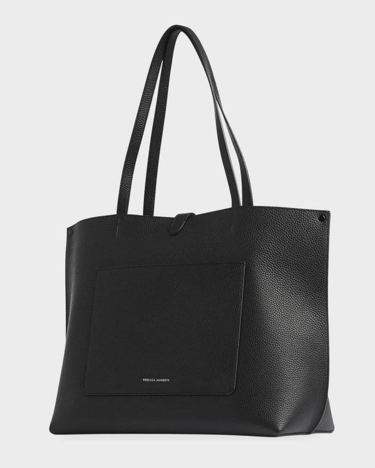 Rebecca Minkoff Megan Leather Shopper Tote Bag | Neiman Marcus Large Leather Tote, Leather Handbags Tote, Shopper Tote, Flats Top, Rebecca Minkoff, Tote Handbags, Cowhide Leather, Leather Tote, Neiman Marcus