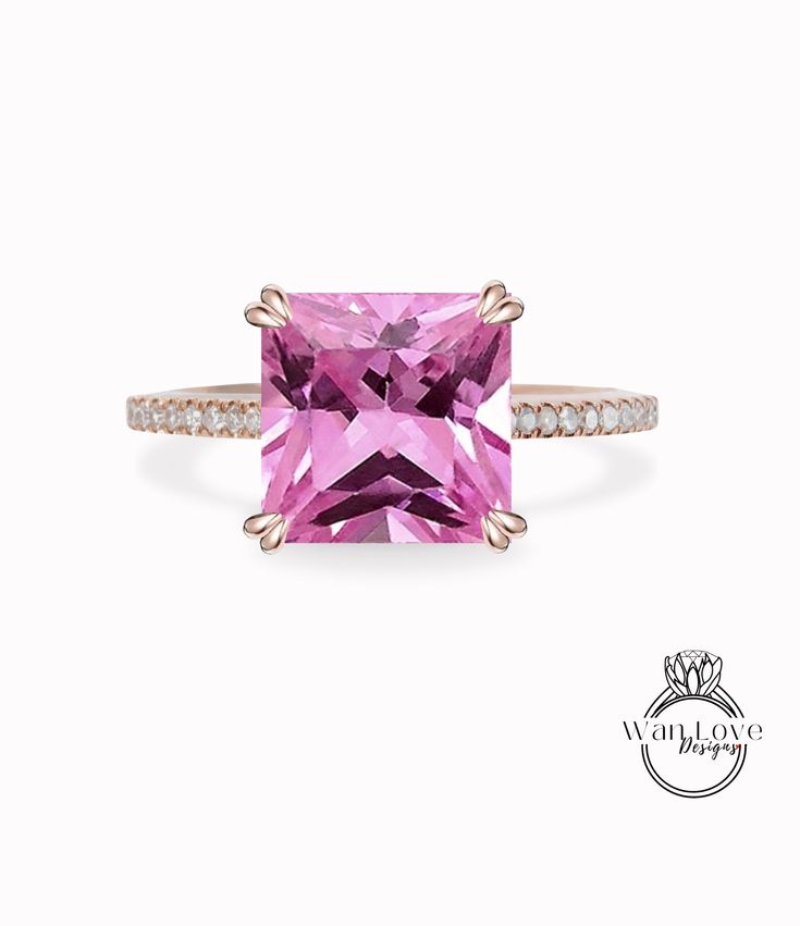 Pink Sapphire & Diamond Princess Engagement Ring, Cathedral Basket 14kt 18kt Gold-Platinum-Custom-Wedding, WanLoveDesignsThis Ring will be created with your Center gem size of choice. Customize both the center gem size & accent gems to create your own unique look. The ultimate accessory for any Big Day or everyday wear!! Makes the perfect gift for that special someone in your life. Sure to be treasured for a lifetime! Looking for something in particular/custom? Please ask for details & pricing.* Pink Sapphire Engagement Ring, Engagement Ring Antique, Pink Sapphire Ring Engagement, Diamond Princess, Vintage Princess, Sapphire Color, Sapphire Engagement Ring, Ring Antique, Princess Diamond