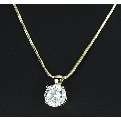 METAL SPECIFICATIONS Metal : Yellow Gold 14K STONE SPECIFICATIONS Stone Name : Diamond Stone Cut : Round Stone Details : There is one diamond approx. 1 carat (Approx. Diameter 6.3 mm). Natural earth mined diamond. Total : Approx. 1 Carat Color : F Clarity : VS1 PENDANT SPECIFICATIONS Overall Size : 1" (Including Bail) Appraised Value : $6048 .00 Comes with 16" chain (can do a different chain length per customers' instructions) Comes with Certificate Yellow Gold Crystal Jewelry With Brilliant Cut, Classic Brilliant Cut Crystal Diamond Necklace, Classic Crystal Diamond Necklace With Brilliant Cut, Gold Moissanite Jewelry With Round Stone, Classic Round Cut Crystal Necklace, Classic Round Cut Crystal Diamond Necklace, Gold Solitaire Necklace With Diamond Cut Cubic Zirconia, Classic Solitaire Crystal Necklace, Classic Crystal Jewelry With Prong Setting