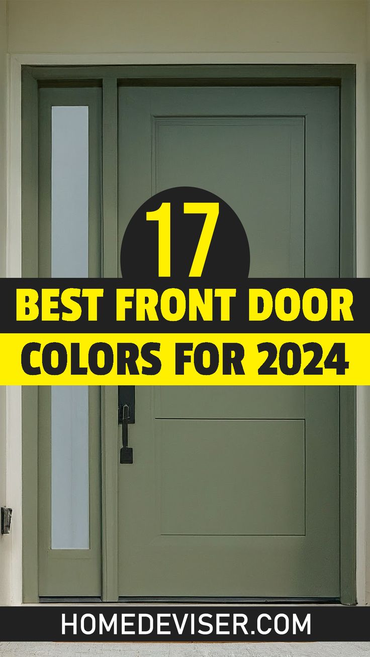 17 Best Front Door Colors for 2024! Make a statement with your front door in 2024! Explore these 17 beautiful front door paint colors to find the perfect hue that reflects your style and creates a warm welcome for your guests. Exterior Door Paint Colors, Carpet In Bedroom, Best Front Door Paint Colors, Best Front Door Paint, House Doors Colors, Exterior Front Door Colors, Entry Door Colors, Painted Exterior Doors, Best Exterior House Paint