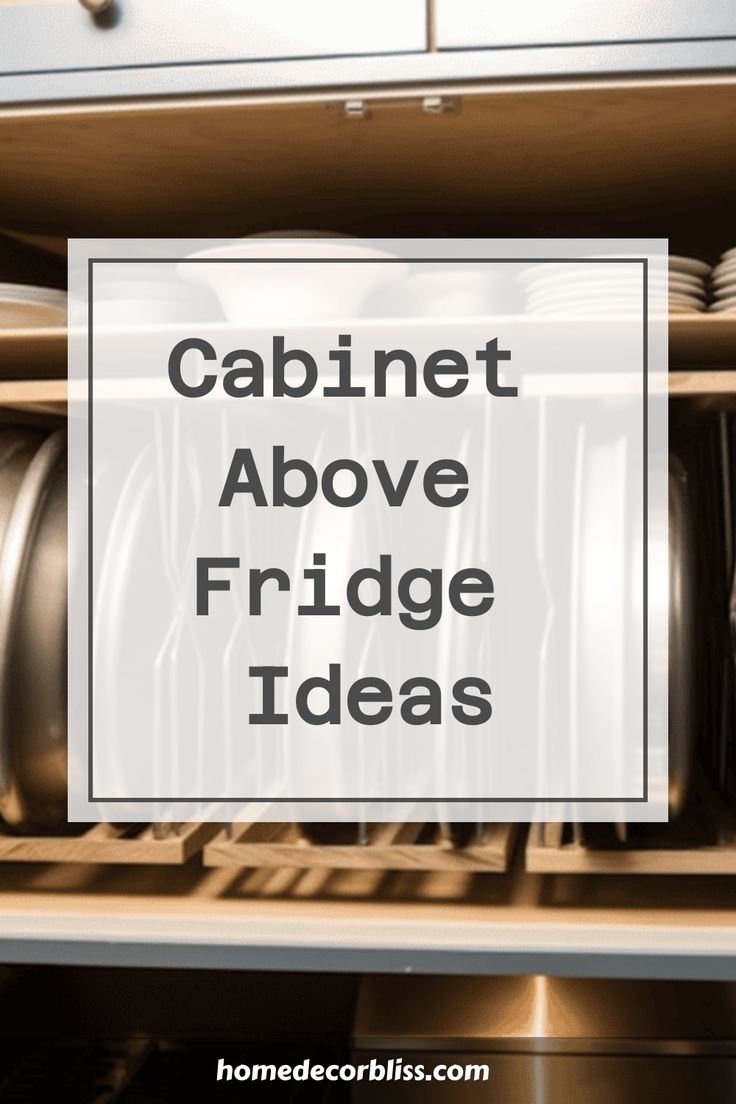 an open dishwasher with the words cabinet above it that says,'above fridge ideas '