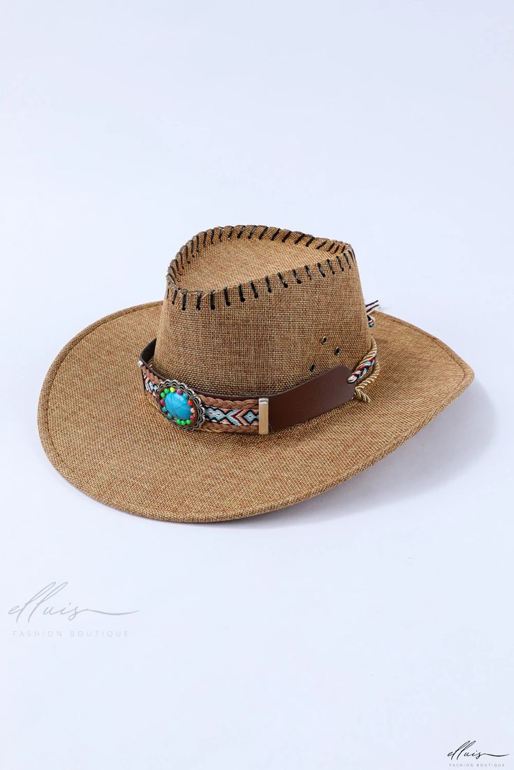 Elluis - Feminine Fusion of Turquoise and Khaki Hat Western Hats For Women, Bohemian Print Dress, Cowboy Chic, Turquoise Western, Western Hat, Leather Lingerie, Elegant Skirt, Lace Lingerie Set, Western Hats