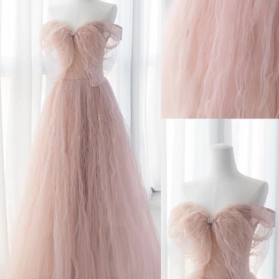 Home · kissBridal · Online Store Powered by Storenvy Bow Party, Organza Bow, Gown Pink, Pink Tulle, Dresses 2024, Pink Bow, Long A Line, Ball Gown, Evening Gown