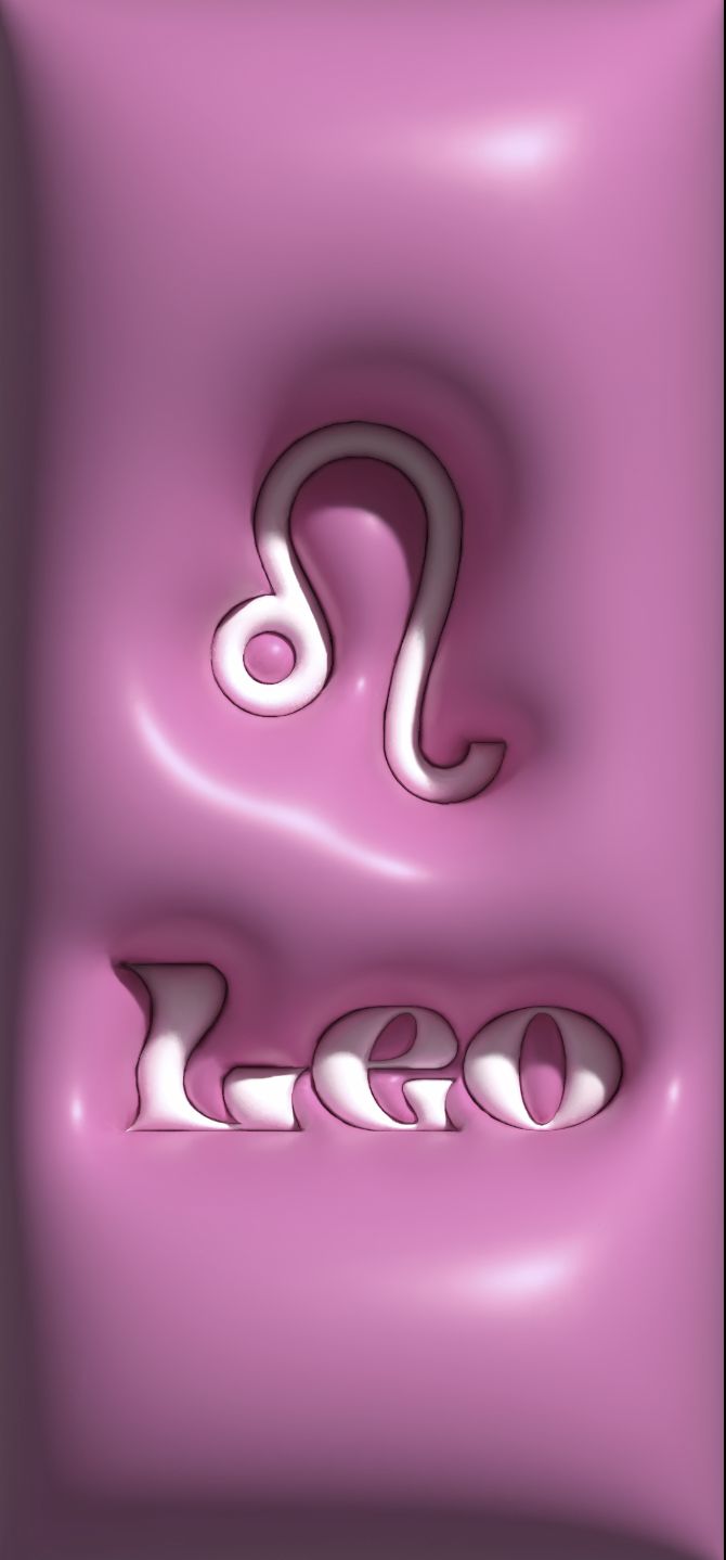 an abstract pink background with the word leo written in cursive writing