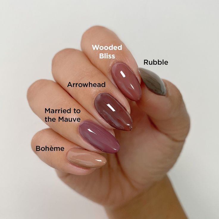 CND on Instagram: “Check out how Wooded Bliss compares to some of our other shades. #CNDWildRomantics . . . . . #nailstagram #nailsoftheday #nails💅…” Vinylux Nail Polish, Nude Polish, Madam Glam, Cnd Vinylux, Fun Nail Colors, Burgundy Nails, Cnd Shellac, Gel Polish Colors, Warm Undertone