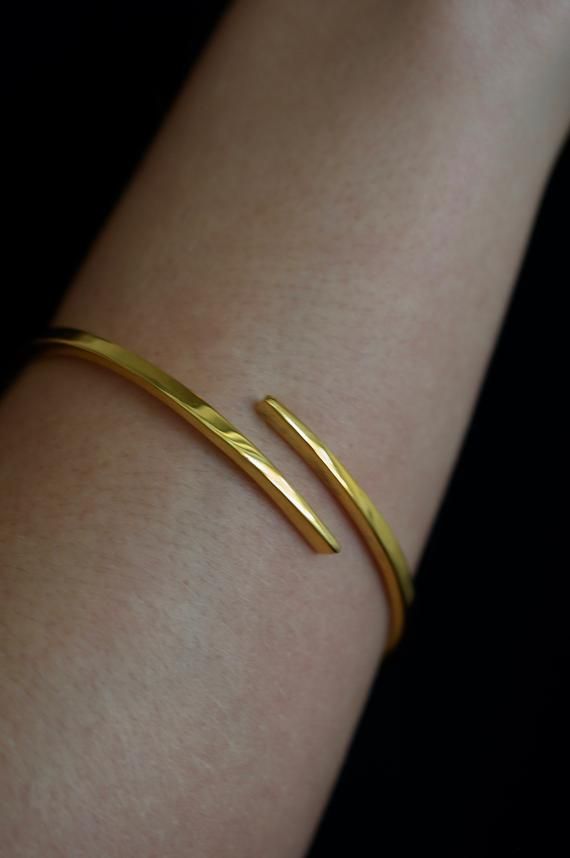 Gold Bangle, 18k Gold Cuff Bracelet, Minimal Adjustable Bracelet Gold Minimalist Bangle For Formal Occasions, Gold Minimalist Bracelet For Formal Occasions, Formal Gold Minimalist Bracelet, Formal Minimalist Gold Bracelet, Minimalist Gold Bracelets With Polished Finish, 14k Gold Polished Minimalist Cuff Bracelet, Minimalist Formal Bracelet With Simple Design, Minimalist 14k Gold Cuff Bracelet With Polished Finish, Adjustable Minimalist Gold Bracelet With Polished Finish