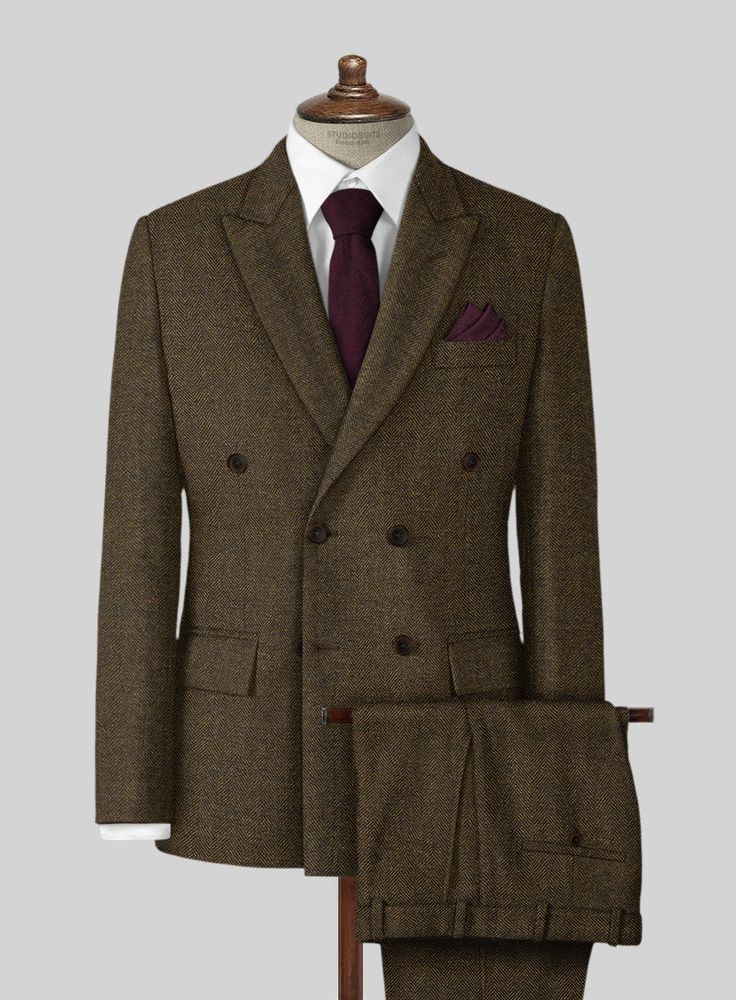 Wish you had an alternative to the countless charcoal grey and navy suits you continually wear to work, social events and weddings? Look no further than our Bottle Brown Herringbone Tweed Suit. Crafted from wool, the brown suit features a herringbone pattern that brings a breath of fresh air into it, while the tweed fabric makes it a perfect choice for wintry weather. Simply team it up with a white shirt and polished black shoes to achieve this look. 
 
Look Includes   Bottle Brown Herringbone T Brown Tweed Suit, Navy Suits, Brown Suit, Tweed Suit, Brown Tweed, A Breath Of Fresh Air, Herringbone Tweed, Brown Suits, Navy Suit