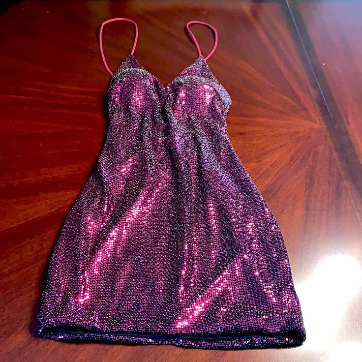 Bring Sexy Back With This Vegas Style Dress!New Without Tags Dark Purple Dress Hoco, Glamorous Purple Sleeveless Bodycon Dress, Fitted Purple Mini Dress For Homecoming, Glamorous Purple Bodycon Dress For Night Out, Flirty Purple Mini Dress For Club, Glamorous Purple Backless Mini Dress, Purple Mini Dress With Sequins And Spaghetti Straps, Purple Dress Hoco, Purple Mini Dress With Spaghetti Straps For Night Out