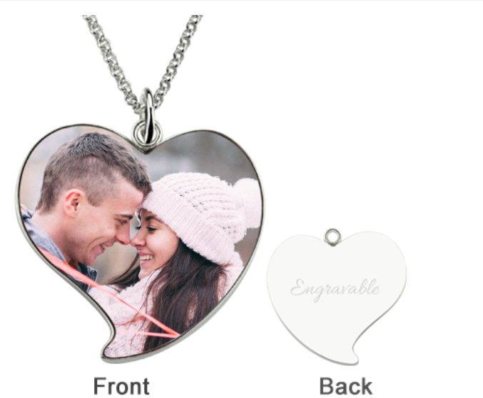 Back Engraving(optional) up to 35 characters. Our Sterling Silver Heart Color Photo Necklace is the perfect way to proudly share your favorite color photo. In addition engrave your color photo on the back with a custom message. It is best memorial gift for families keep the nice moment forever in our heart. Item specifics: Style Mothers Necklaces Pendant Size 2.7*2.7CM(1.08*1.08INCH),Biggest Thickness:2.7MM(0.108INCH) Hook Single Hook Chain type Rolo Chain Material Sterling Silver 925 Font: DELI Customized Jewelry Keepsake For Valentine's Day, Customized Jewelry For Valentine's Day Keepsake, Personalized Heart Cut Locket Necklace For Valentine's Day, Customizable Heart Pendant Necklace For Keepsakes, White Engraved Heart Necklace, Heart-shaped Jewelry For Valentine's Day Memorial, Valentine's Day Personalized Laser Engraved Jewelry, Customized Heart-shaped Jewelry For Memorial, Engraved Heart Necklace For Valentine's Day Memorial