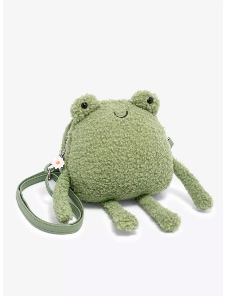 Frog Fuzzy Figural Crossbody Bag Stuffie Backpack, Silly Gifts For Friends, Cute Frog Stuff, Cute Bags And Purses, Frog Merch, Frog Accessories, Frog Clothes, Frog Purse, Frog Backpack