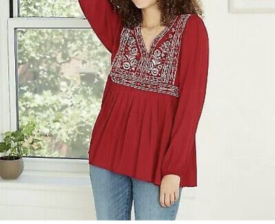 Find ideas๏ฟฝand inspiration for Knox rose long sleeves top embroidered size Small new Good Condition, New Women's Tops Fitted Long Sleeve Top With Embroidered Sleeves, Casual V-neck Top With Embroidered Sleeves, Fitted Embroidered Top With Long Sleeves, Long Sleeve Tops With Floral Embroidery For Summer, Red Long Sleeve Top For Spring, Casual Long Sleeve Embroidered Blouse, Long Sleeve Cotton Embroidered Top, Spring Long Sleeve Tops With Embroidered Sleeves, Summer Long Sleeve Embroidered Top