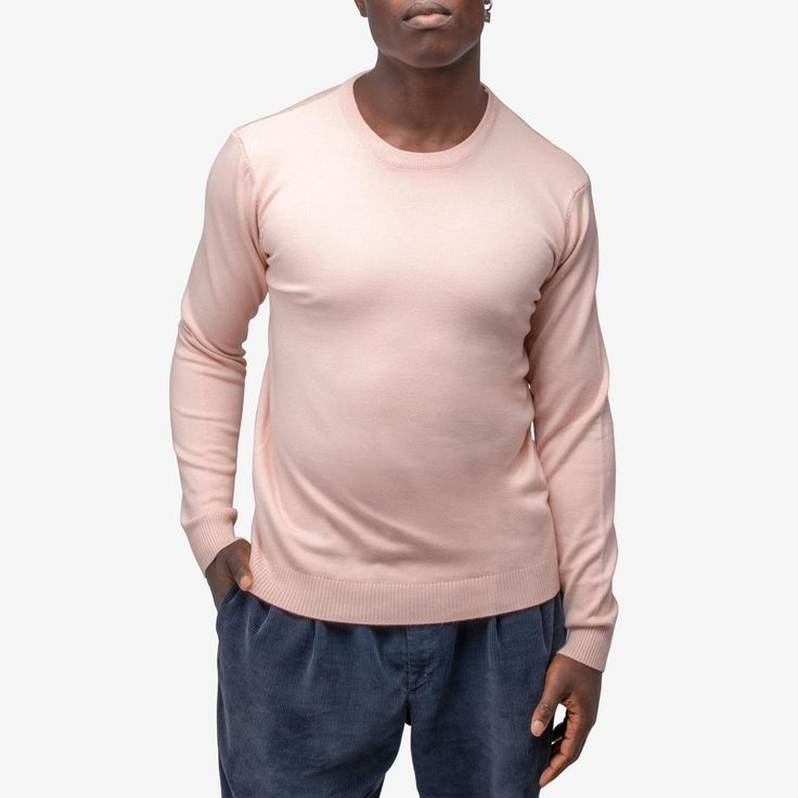 Stay warm and look good for any occasion with our stylish and versatile colorful sweater collection for men. Sweater Care, Basic Crewneck, Men Crewneck, Casual Night Out, Roll Neck Sweater, Textured Sweater, Sweater Collection, Pink Crewneck, Dress Slacks