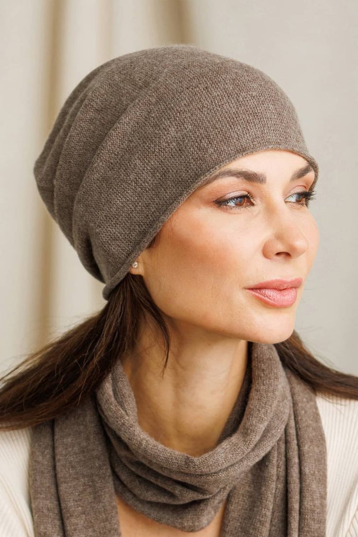 Fishers Finery High Quality 100% Pure Cashmere Women's Beanies. Guaranteed to Keep you Warm & Comfortable for Winter. New Colors on Sale Now. Great Gift Knitting Hats, Slouchy Beanie Hat, Cotton Beanie, Cashmere Hat, Cashmere Beanie, Slouch Hat, Stylish Hats, Women's Beanie, Slouchy Beanie