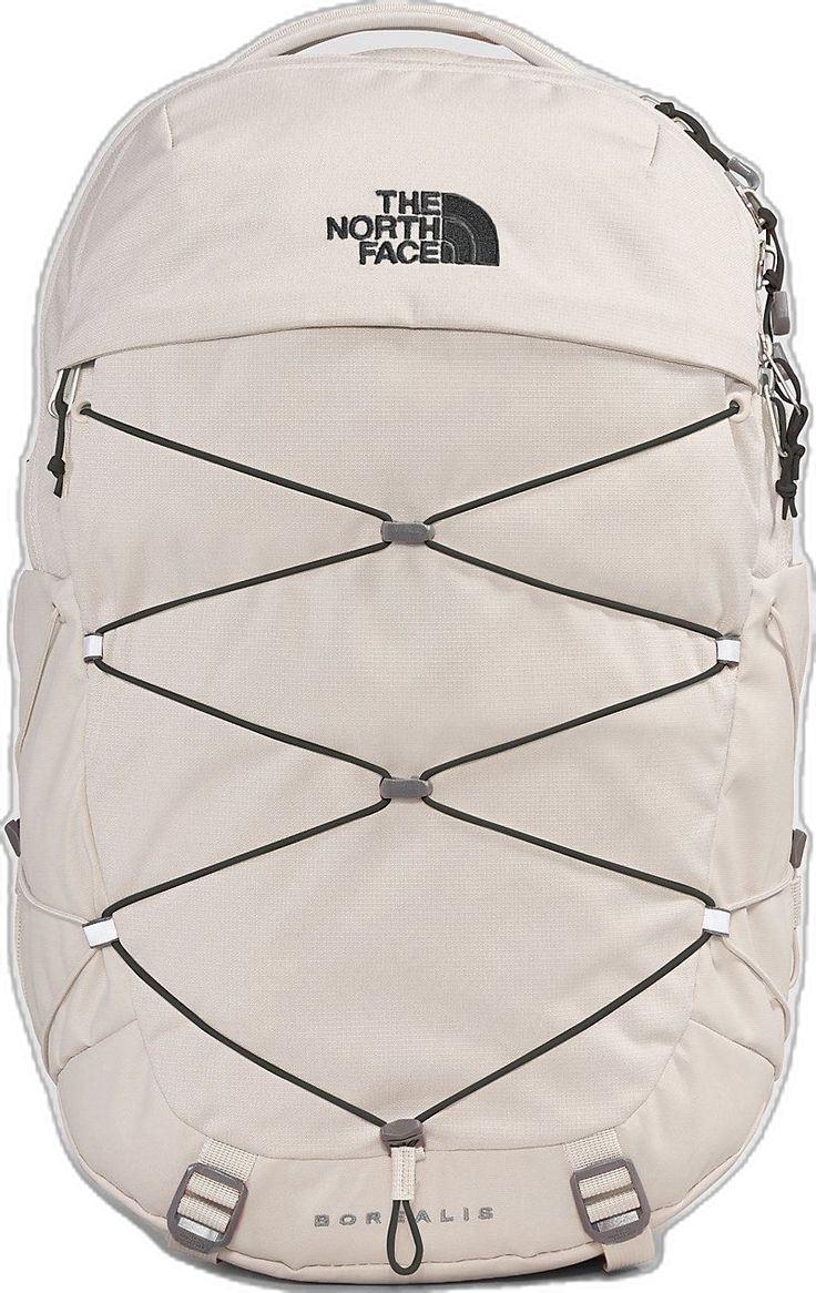 The Women’s Borealis Backpack is a best-seller for good reason. With its iconic bungee cord system, women-specific FlexVent™ suspension system and large interior compartment, you can keep your items secure, inside and out. This go-anywhere pack also features a stand-up design, sternum strap, removable waist belt and protective laptop compartment. Bags & Gear Backpacks [North Face, Northface, thenorthface, the northface, TNF, tnf] North Face Backpack School, Borealis Backpack, North Face Borealis, North Face Bag, Quick Draw, Stitch Lines, Bungee Cord, Belt Style, Tablet Sleeve