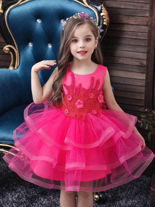 Princess Dresses Kids Ball Gowns, Beaded Flower Girl Dress, Lovely Princess, Princess Silhouette, Girls Dresses Online, Prom Girl Dresses, Kids Party Dresses, Party Clothes