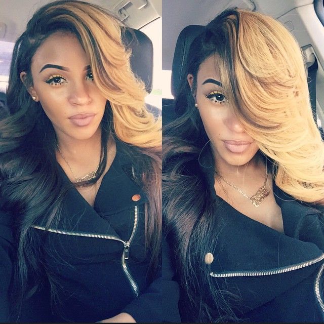 Unisex Hairstyles, Hollywood Hairstyles, Sew In Weave Hairstyles, Half Dyed Hair, Hair Glam, Stylish Makeup, Sew In Weave, Gorgeous Hairstyles, Haute Hair