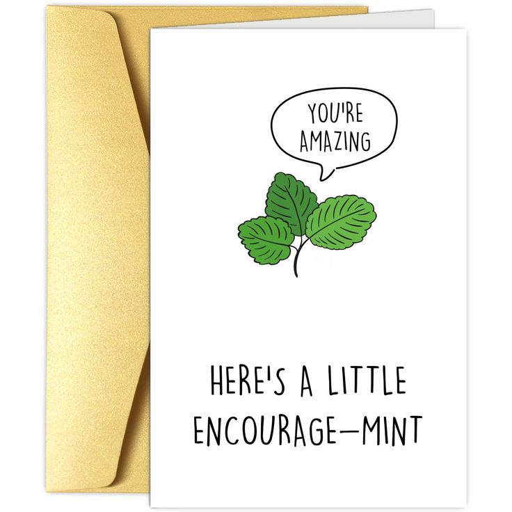 there's a little encourage - mint greeting card