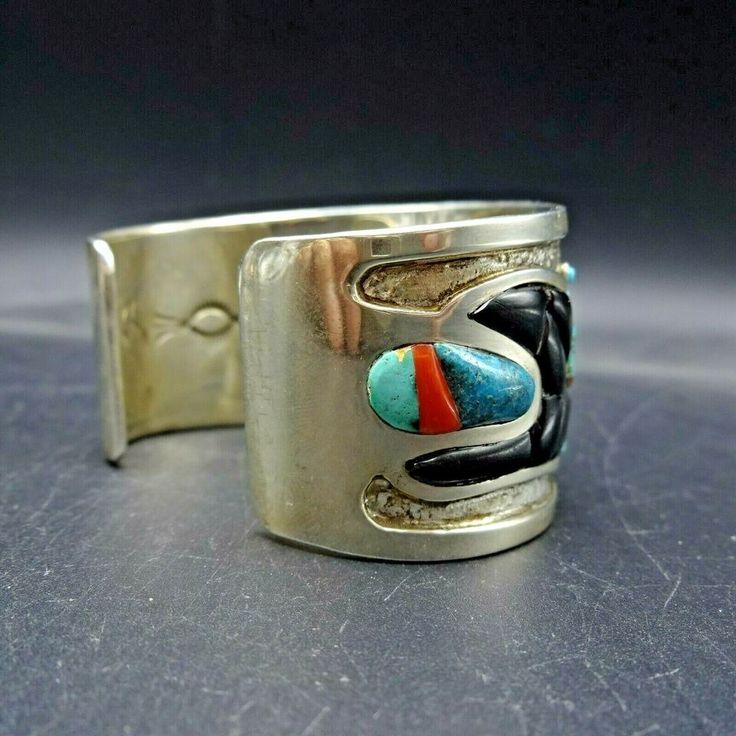 Navajo MICHAEL PERRY Sterling Silver BIRDSEYE TURQUOISE Cuff BRACELET Yei Inlay | eBay Southwestern Polished Cuff Bracelet As Gift, Modern Adjustable Cuff Bracelet For Collectors, Multicolor Adjustable Cuff Bracelet For Formal Occasions, Adjustable Multicolor Cuff Bracelet For Formal Occasions, Adjustable Modern Cuff Bracelet For Collectors, Vintage Inlay Cuff Bracelet Bangle, Vintage Inlay Cuff Bracelet, Vintage Bangle Cuff Bracelet With Inlay, Multicolor Handmade Cuff Bracelet Collectible