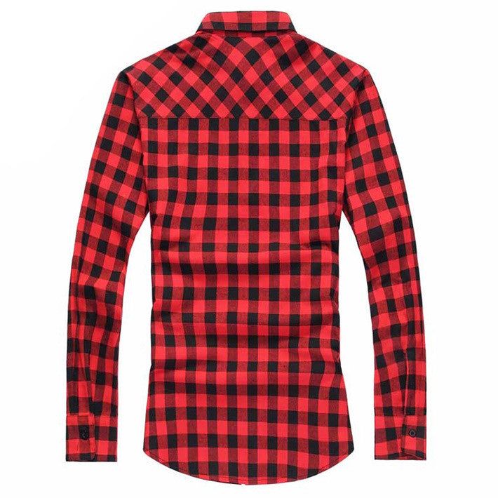 Pattern Type: PlaidSleeve Style: RegularStyle: CasualClosure Type: Single BreastedFabric Type: SatinMaterial: CottonCollar: Turn-Down CollarSleeve Length: FullShirts Type: Casual Shirts Recommended by the NEW YEAR GIFT GUIDE 2017 on rebateszone.com SKU: 1525639 Slim Fit Cotton Shirt For Winter, Winter Cotton Shirt With Slim Fit, Winter Cotton Shirt Slim Fit, Winter Cotton Shirt In Slim Fit, Fitted Long Sleeve Flannel Shirt For Winter, Casual Slim Fit Shirt For Winter, Fitted Long Sleeve Casual Flannel Shirt, Red Slim Fit Long Sleeve Shirt, Fitted Plaid Shirt For Winter