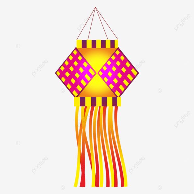 a yellow and purple kite hanging from a string on a white background, cartoon, colorful, design png and psd