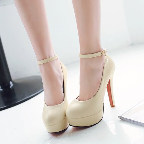 Heel Height: 12.5 cmPlatform Height: 1 cmStyle: Fashion,KoreanOccasion: Casual,Party/Club,Office/Career,DressSeason: Spring,Summer,Fall/Autumn,WinterPackage Contents: 1 x Shoes (Pair)Size Guide:34 = foot length 21.5-22cm (Foot width=8-8.5cm)35 = foot length 22-22.5cm (Foot width=8.5cm)36 = foot length 22.5-23cm (Foot width=8.5-9cm)37 = foot length 23-23.5cm (Foot width=9cm)38 = foot length 23.5-24cm (Foot width=9-9.5cm)39 = foot length 24-24.5cm (Foot width=9.5-10cm)40 = foot length 24.5-25cm (F Party Heels With Round Toe In Beige, Beige Pointed Toe Platform Heels, Beige Platform Heels With Ankle Strap, Beige Platform Heels With Round Toe, Beige Platform Heels Ankle-high, Beige Ankle-high Platform Heels, Beige Platform Ankle-high Heels, Beige Platform Heels For Evening, Cream Closed Toe Platform Heels