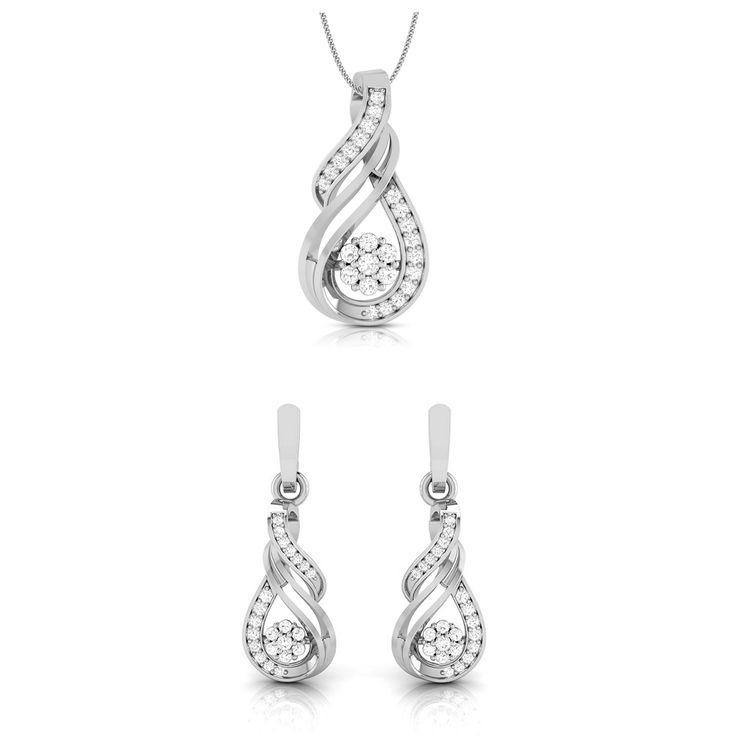 Platinum Pendant & Earrings by Jewelove Metal : Platinum Platinum Purity : 95% Purity Mark : Pt 950 Gemstone : Natural Diamonds Diamond Clarity : SI Diamond Color : IJ Diamond Weight Earrings : 0.15 cts. Pendant : 0.12 cts. Platinum Weight Earrings : 3.64 grams Pendant : 2.01 gram Certificate of Authenticity : Platinum Guild International, SGL Please note : The chain is only for display. You can be order a chain separately at Platinum Chain SJ PTO 702 Diamond Pendant Set, Platinum Pendant, Platinum Chain, Art Jewelry Design, Diamond Pendant Sets, Platinum Rose Gold, Rose Ring, Diamond Color, Gold Jewelry Fashion