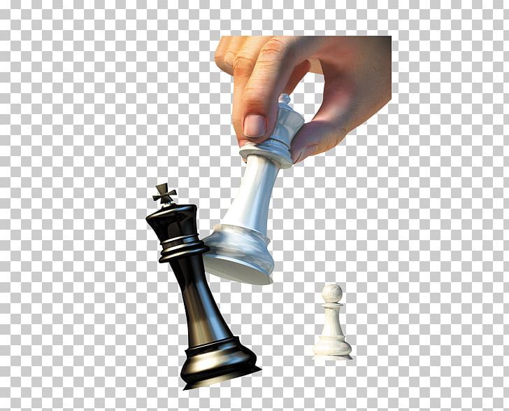 a hand holding a chess piece with other pieces in the background png clipart