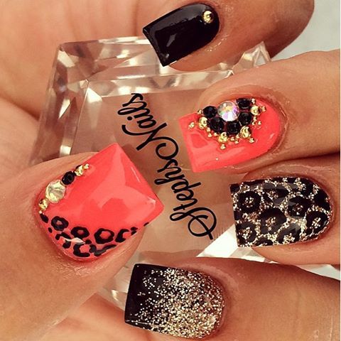 Stephanie Loesch @_stephsnails_ 52 weeks ago! Tha...Instagram photo | Websta (Webstagram) Vegas Nails, Leopard Nails, Animal Print Nails, 52 Weeks, I Love Nails, Fabulous Nails, Cute Nail Designs, Fancy Nails, Creative Nails