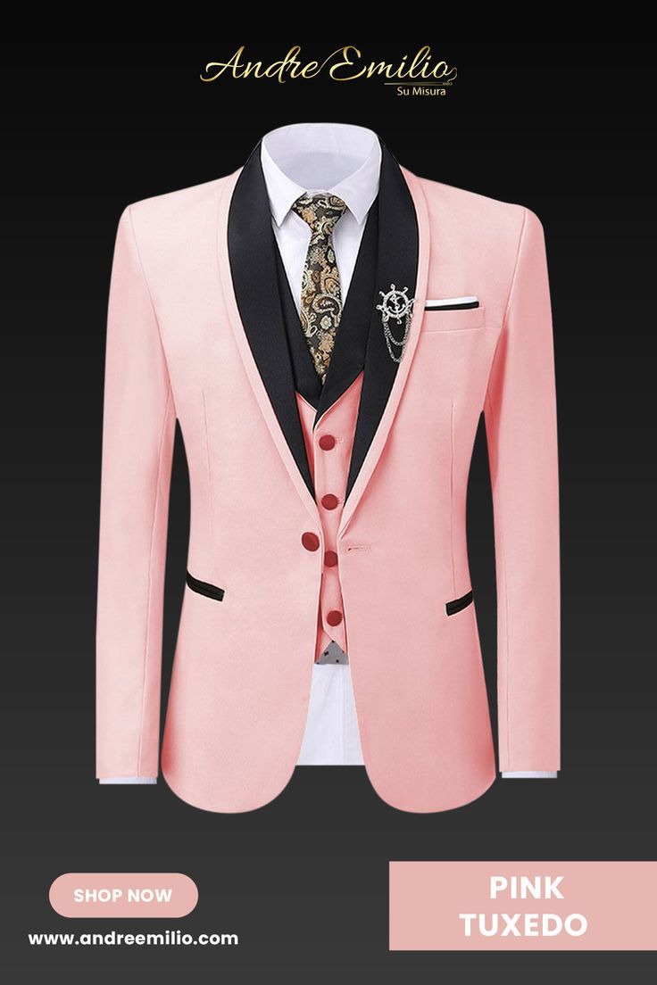 🎀💖 Make a Bold Statement with Our Pink Tuxedo! 💖🎀 Why blend in when you can stand out? Our Pink Tuxedo is designed for those who dare to be different. Perfect for weddings, proms, or any event where you want to showcase your unique style. This suit combines modern elegance with a touch of daring flair. Elegant Pink Winter Sets, Single Breasted Three-piece Suit For Party, Single Breasted Long Sleeve Three-piece Suit For Party, Single-breasted Long Sleeve Three-piece Suit For Party, Elegant Fitted Three-piece Suit, Winter Pink Formal Blazer, Pink Formal Winter Blazer, Pink Winter Formal Blazer, Winter Wedding Blazer With Shawl Collar