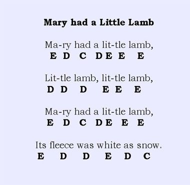 a poem with the words mary had a little lamb