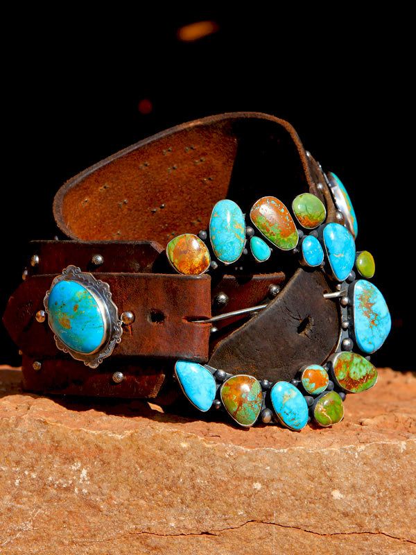 Perfect Oval Grande Saddle Shop, Turquoise Belt, Vintage Leather Belts, Concho Belt, American Turquoise, Saddle Leather, Vintage Belts, The Ranch, Online Jewelry Store