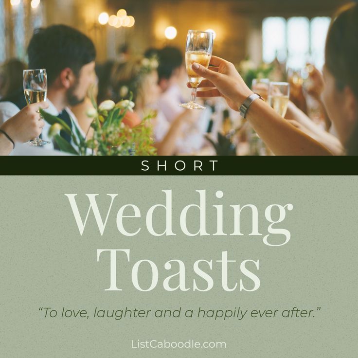 A list of the best short wedding toasts with examples. Simple Wedding Toasts, Moh Toast Examples, Short Wedding Toast Quotes, Toasts For Weddings, Toast To The Bride And Groom, Toast For Wedding, Wedding Toast Ideas, Wedding Toast Examples, Wedding Toast Quotes