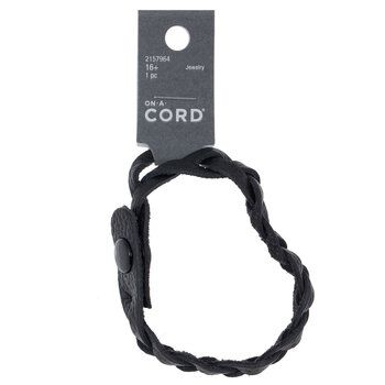 Give your look a little edge with our Braided Black Leather Bracelet! This genuine leather bracelet has been dyed black and braided loosely. Use the snap closure to put it around your wrist and stack it with other bracelets! Details: 	 Length: 8 1/4" 	 Thickness: 7/16" 	 Metal Color: Silver Everyday Black Braided Bracelet With Leather Strap, Everyday Black Leather Braided Bracelet, Adjustable Trendy Leather Bracelet With Wrist Strap, Trendy Adjustable Leather Bracelet With Wrist Strap, Everyday Black Braided Leather Bracelet, Trendy Black Braided Bracelets With Sliding Knot, Trendy Black Braided Bracelet With Sliding Knot, Trendy Black Bracelets For Everyday Use, Edgy Adjustable Leather Bracelet With Wrist Strap