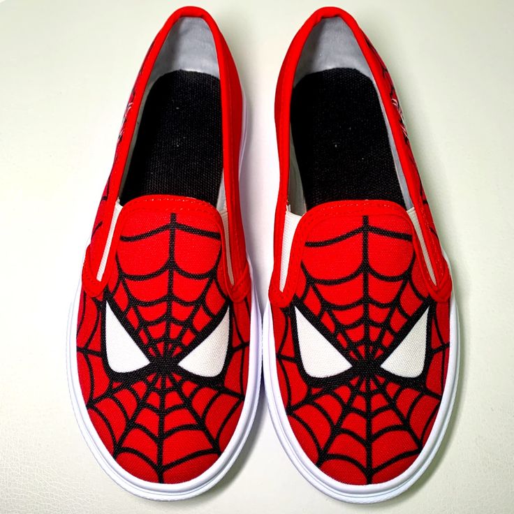 Boys Shoes Spider Man Slip On Skate Shoes Available Size Us 12-1-3-5 Red Slip-on Sneakers With Round Toe, Red Non-slip Closed Toe Sneakers, Red Flat Sneakers With Rubber Sole, Red Casual Slip-on Sneakers With Rubber Sole, Red Slip-on Canvas Shoes With Rubber Sole, Fun Red Sneakers With Round Toe, Red Non-slip Slip-on Sneakers, Fun Red Round Toe Sneakers, Red Flat Sneakers For Streetwear