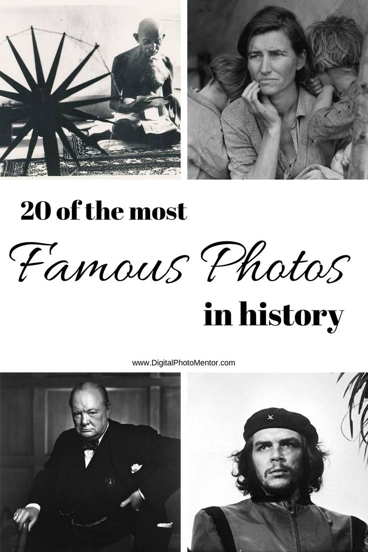 an old photo with the words 20 of the most famous photos in history on it