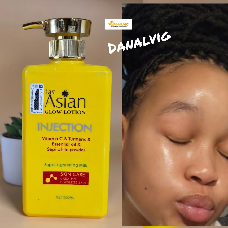 Lait Asian Glow Lotion V.C & Turmeric + Essential Oil 500mlx1 Original Best Skin Care Products For Black Women, Skin Care For Black Girls, Vitamin List, Vitamin E Oil For Skin, Skin Tightening Essential Oil, Glowing Body Skin, Best Body Lotion, Minimizing Pores, Tea Tree Oil Face