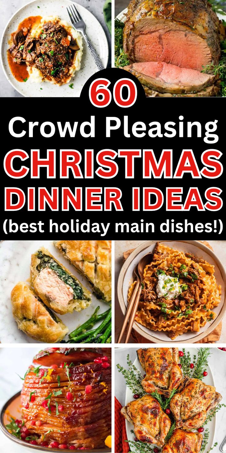 Christmas potluck ideas Food Ideas For Christmas Dinner, Main Christmas Dish, Dinner Ideas For Christmas Party, Christmas Meal Plan, Christmas Dinner Food Ideas Main Dishes, Christmas Dinner Meats, Friendmas Food Ideas, Christmas Eating Ideas, Holiday Dinner For A Crowd