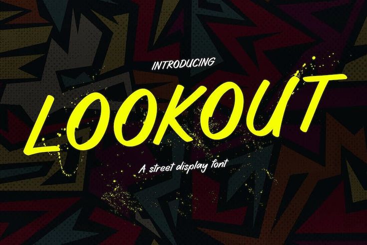 an artistic font that looks like the word lookout