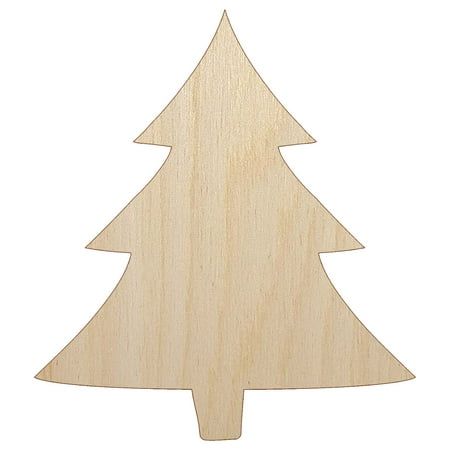 a wooden cutout of a christmas tree