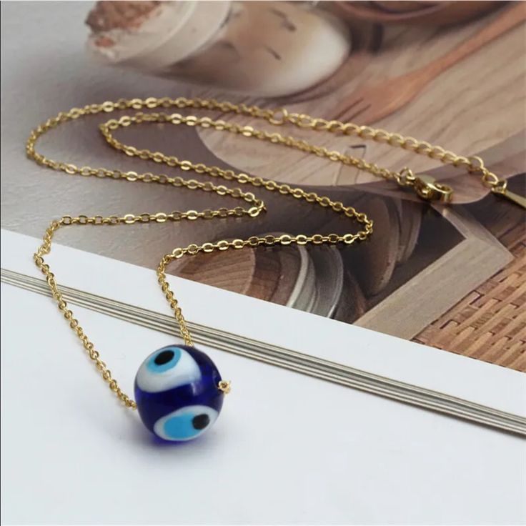 It Is Brand New And In Perfect Condition, But It Doesn’t Have The Tags. (Bs4) Cameo Choker Necklace, Golden Chain Necklace, Evil Eye Blue, Genuine Pearl Necklace, Multi Strand Beaded Necklace, Sapphire Necklace Pendants, Double Chain Necklace, Multi Chain Necklace, Beautiful Gold Necklaces